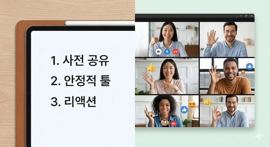 성공적인 화상회의를 위한 사전 준비 및 진행 에티켓 체크리스트 이미지