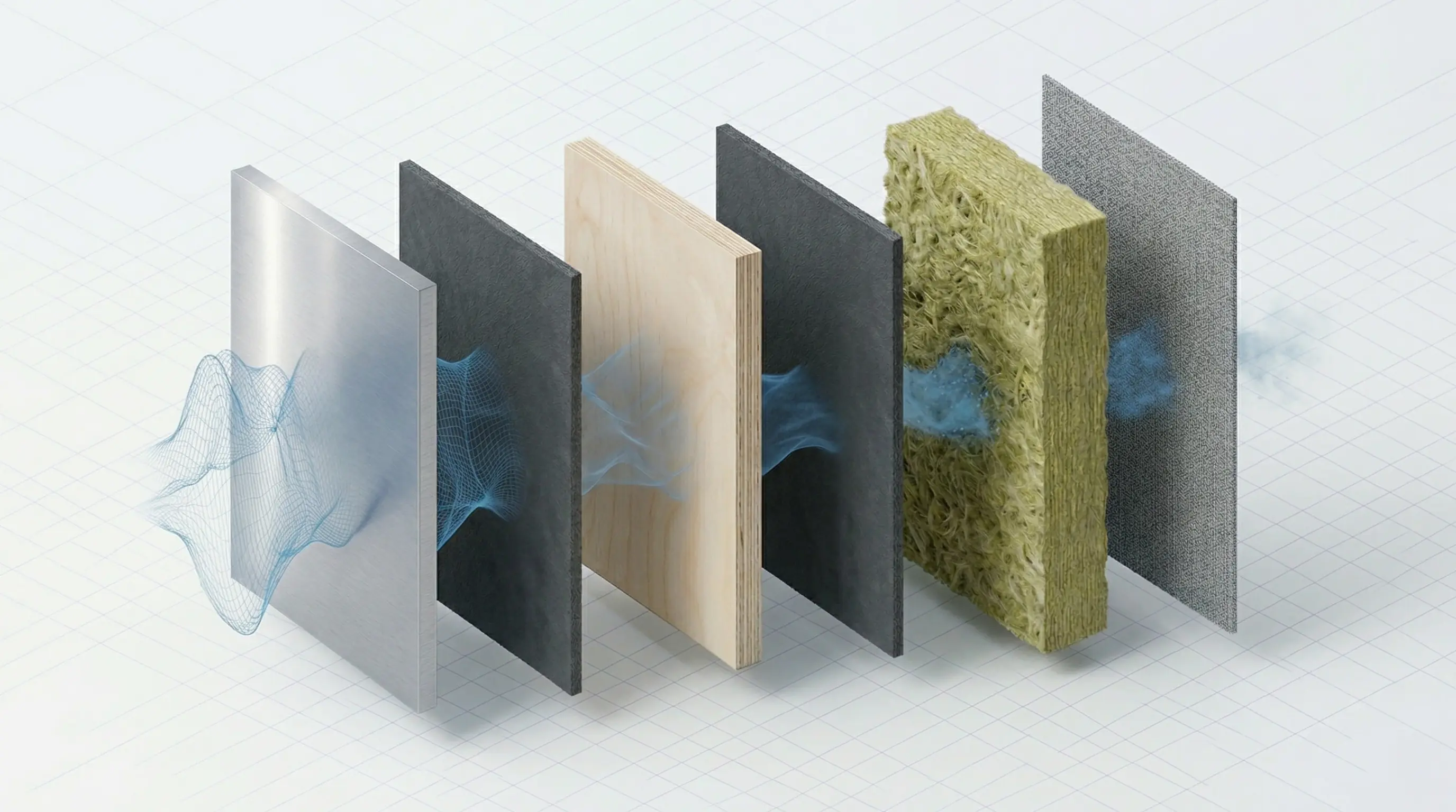 외부 소음을 완벽하게 차단하는 콜라박스의 특수 6중 방음 구조 단면도