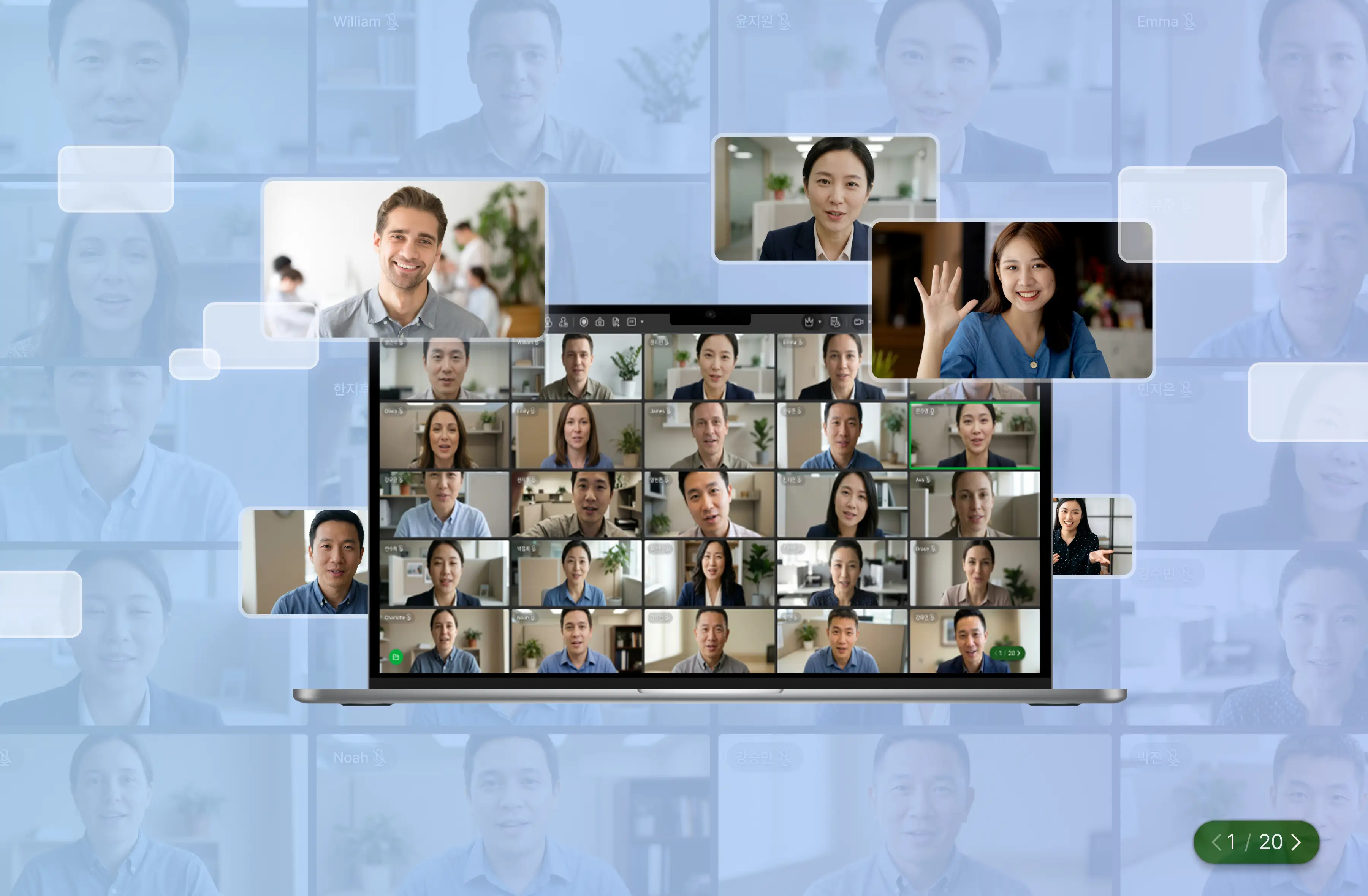 Up to 100 concurrent connections in a single display without screen switch